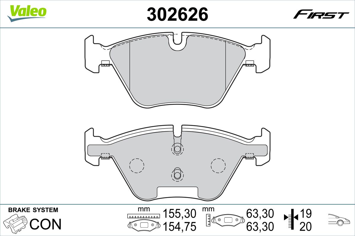 Placute frana VALEO 302626